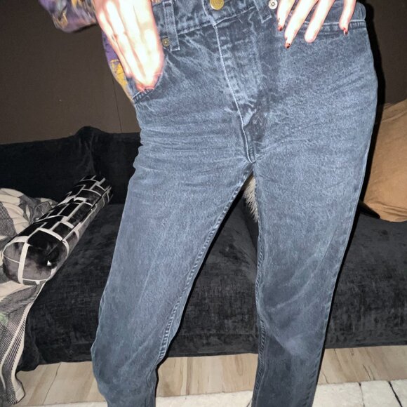 Vintage Lois Black Jeans 29 x 34" - Picture 3 of 12